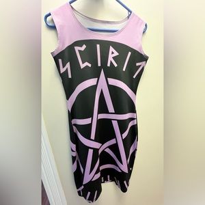 Purple and Black Dress